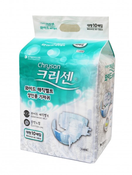 ★할인★ 성인용 기저귀 / 크리센 와이드매직밸트 대형 10매*8팩 / BOX