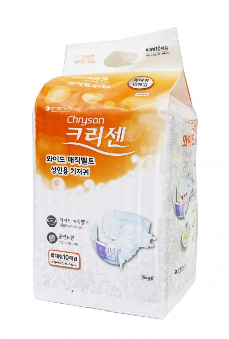 ★할인★ 성인용 기저귀 / 크리센 와이드매직밸트 특대형 10매*8팩 / BOX