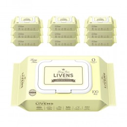 오리지널 플러스 도톰한 저자극 아기물티슈 엠보싱 캡형 [리벤스] 100매*20팩 / BOX